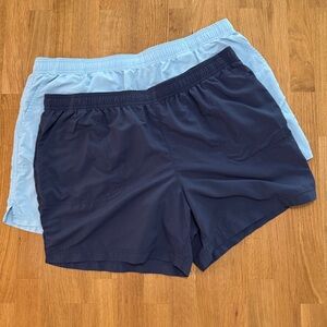 Columbia Women's Shorts - Navy and Light Blue